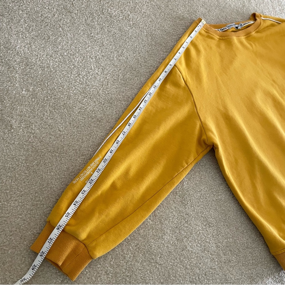 TAKA Original Men's Sweatshirt XL Mustard Yellow Boxy Oversized Streetwear - Picture 10 of 10